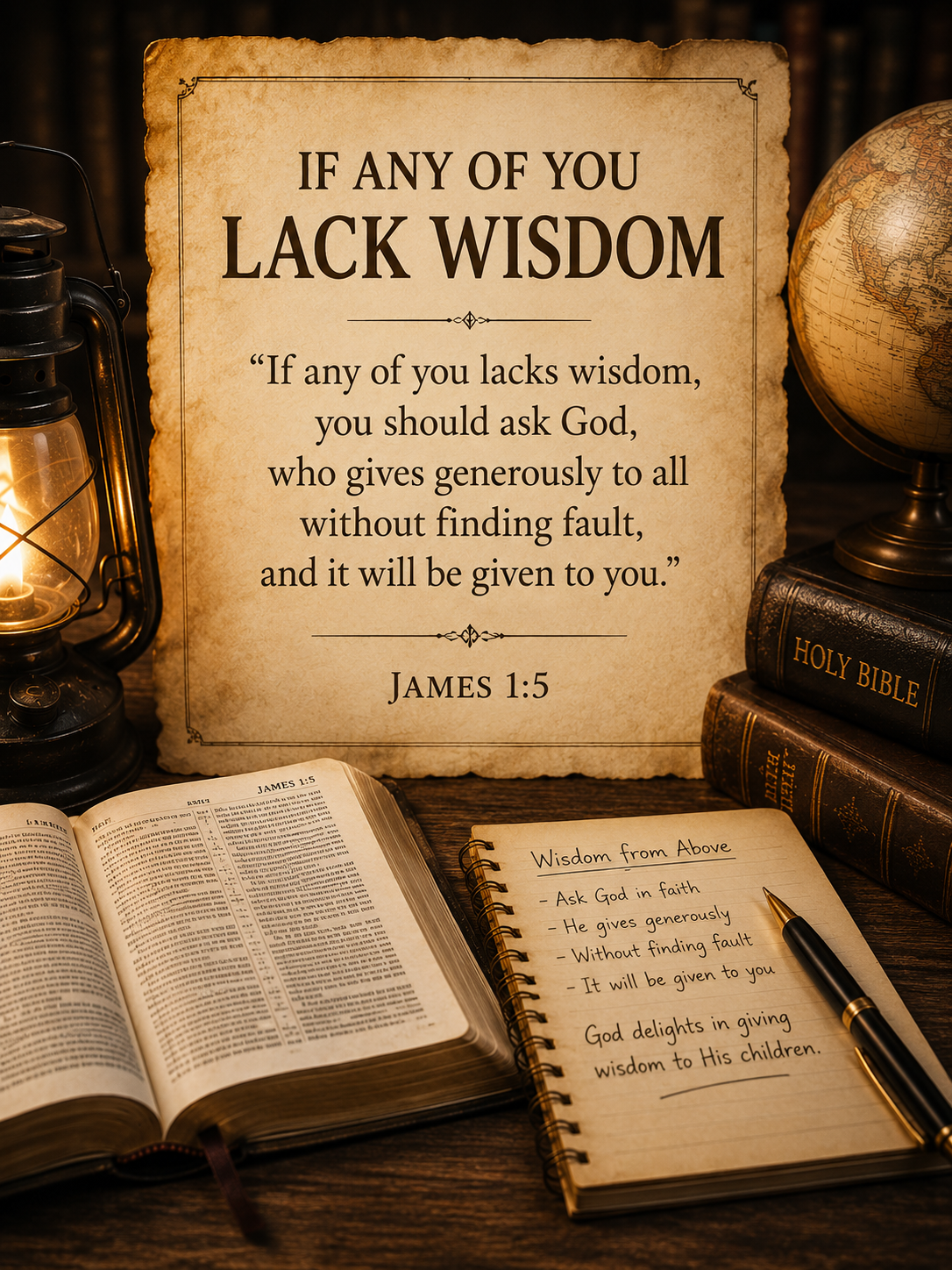 A thoughtful Bible student reading prophecy